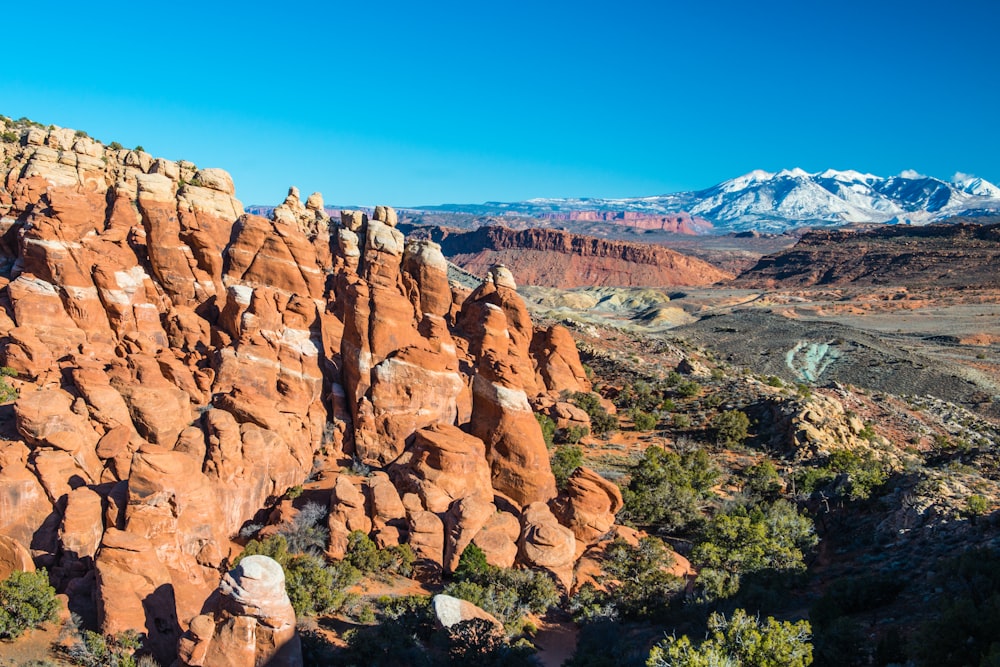 aerial photo of mountains