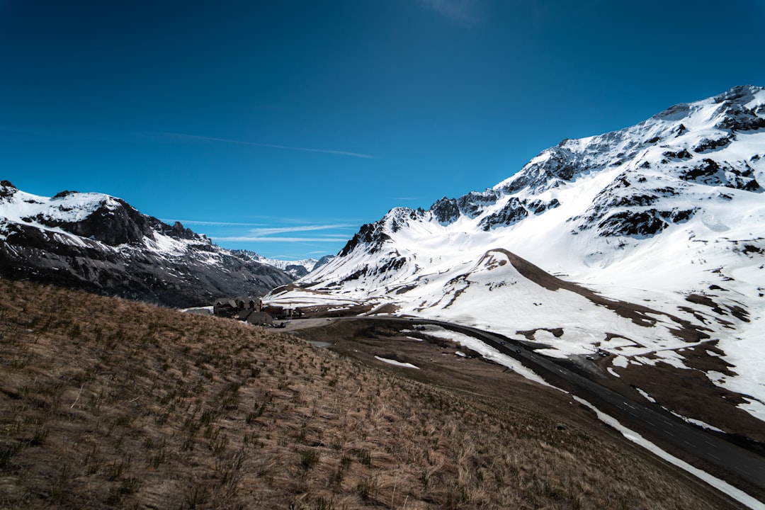 snow-covered mountain,