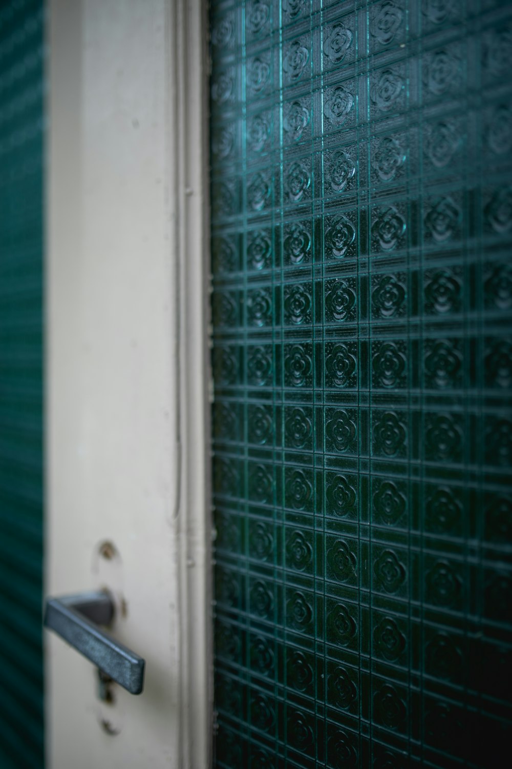 a close up of a door with a handle