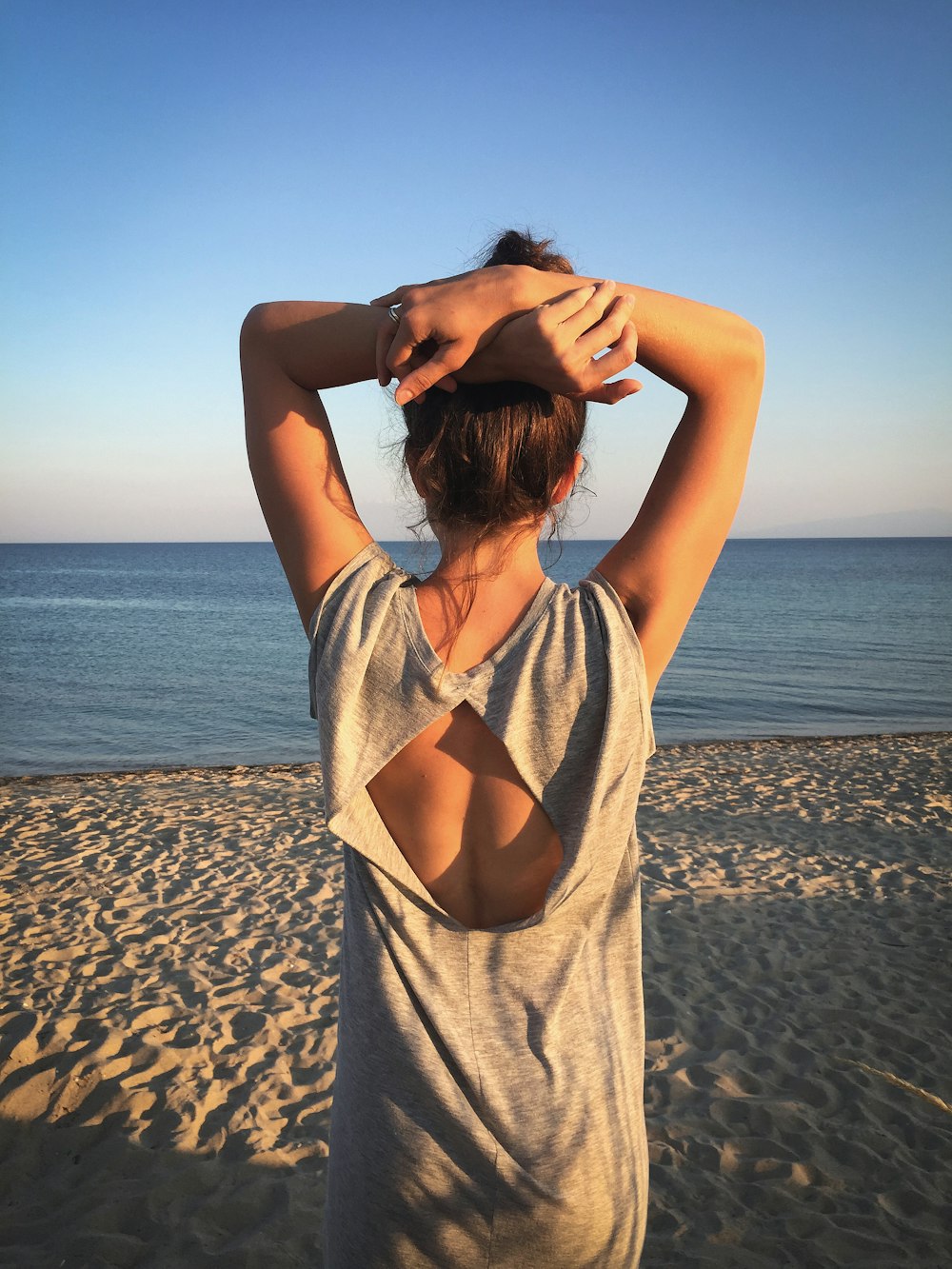 woman standing near sea