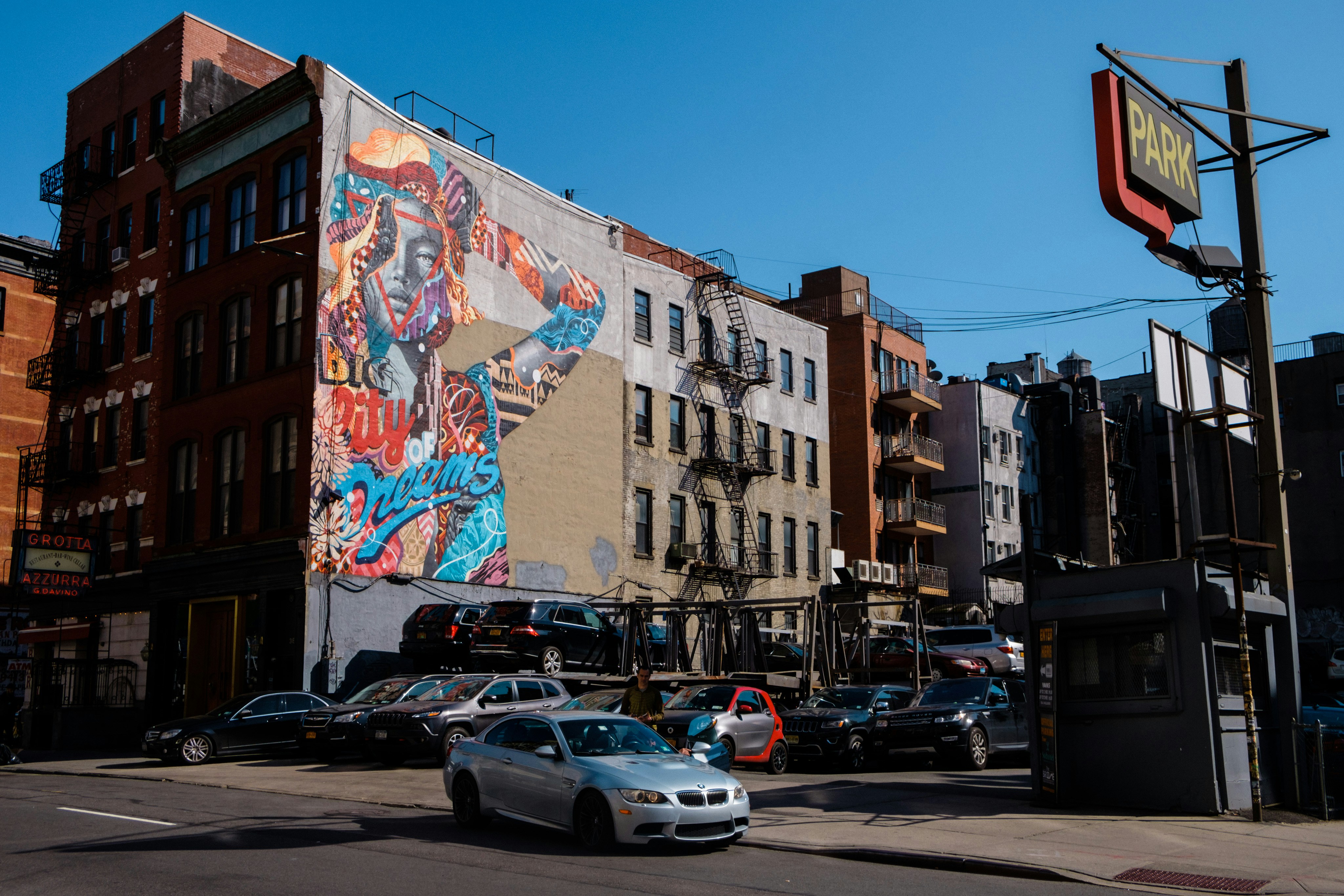 Street parking near building