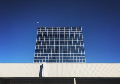 solar panel on white metal panel