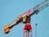 red and white metal Terex crane during daytime