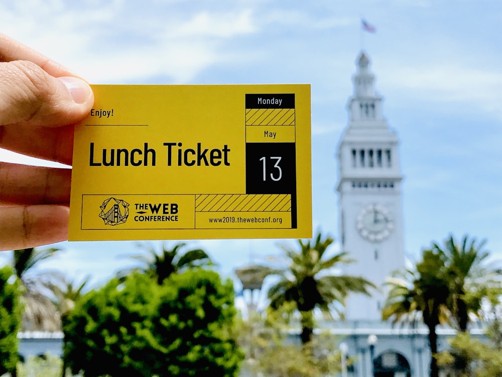 13 lunch ticket