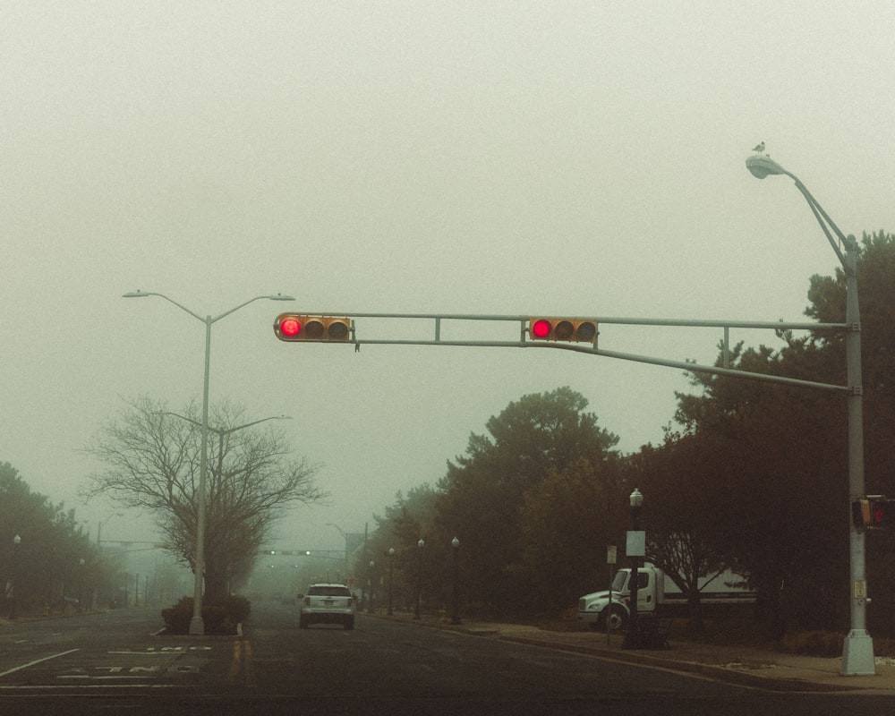 traffic light with red light