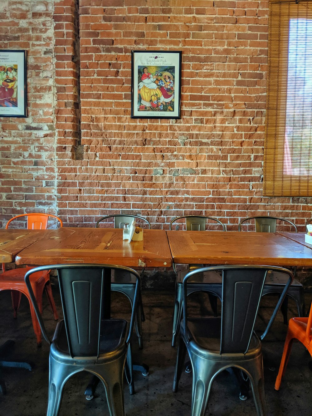 empty dining area inside restaurant