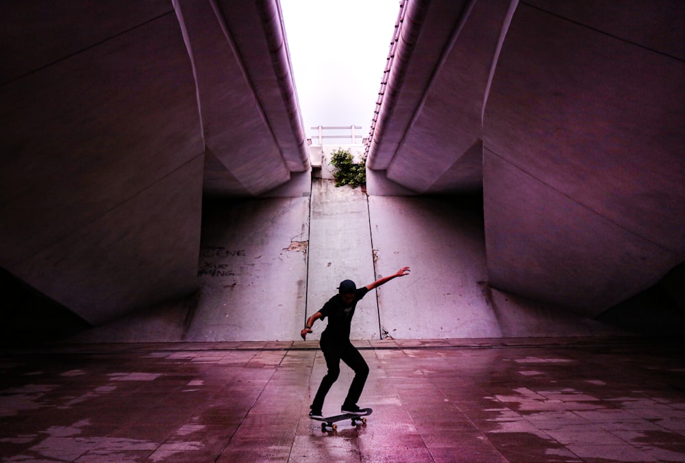 person standing on skateboard