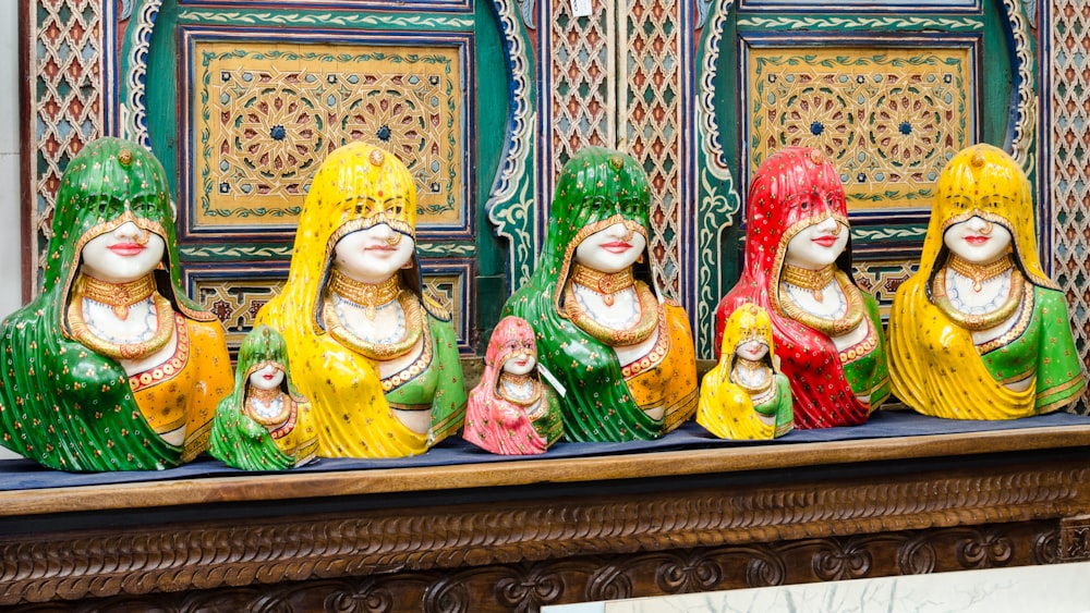 five female figurines