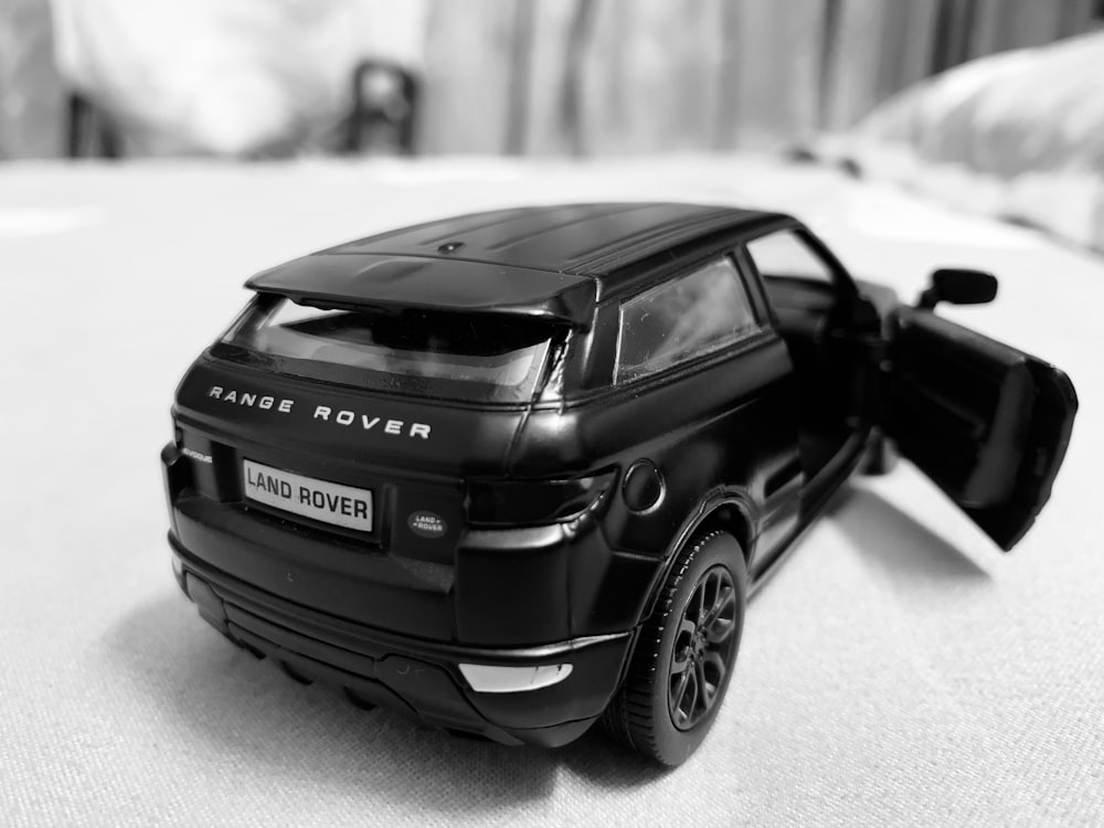 Ranger Rover toy on bed