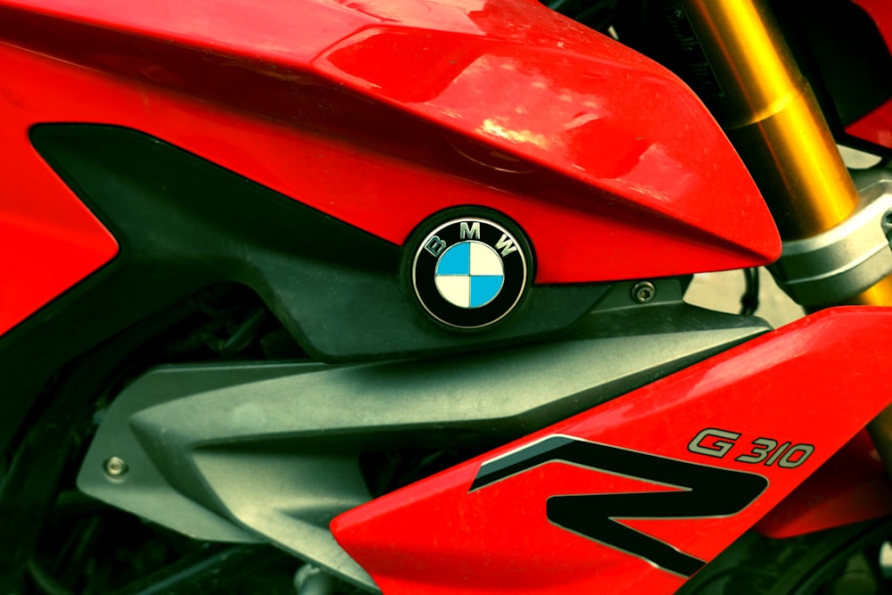 red BMW G310 motorcycle