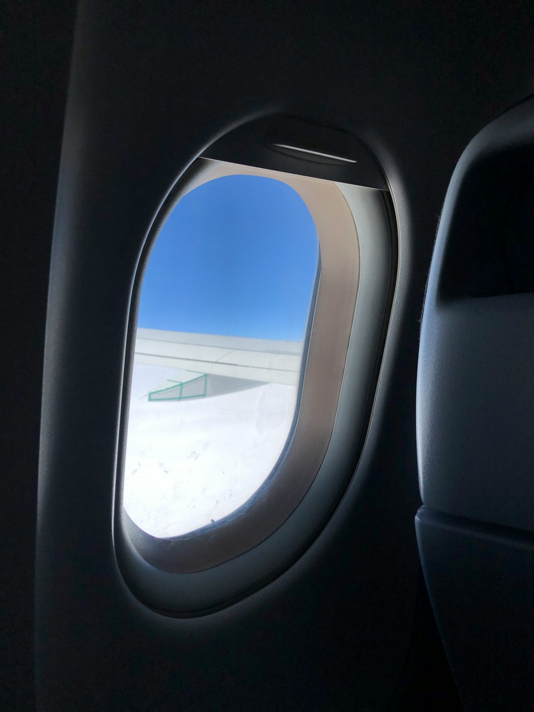 grey airplane window