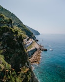 brown and black mountain beside body of water