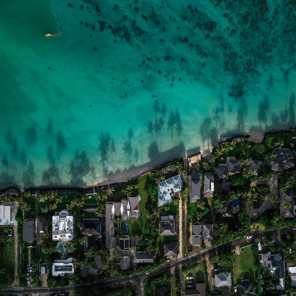 aerial photo of ocean