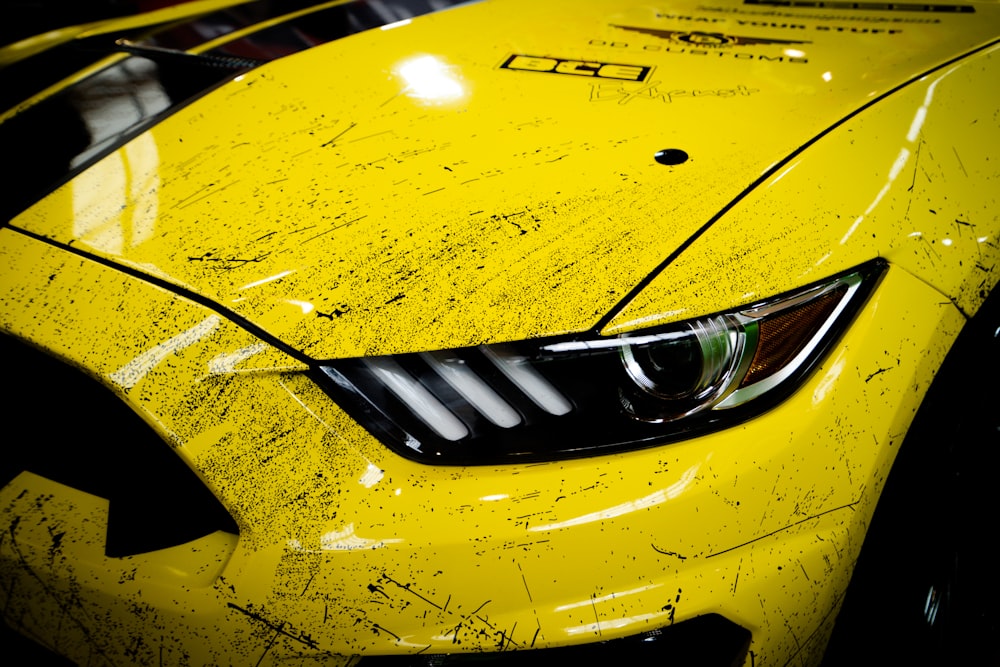 view of yellow vehicle