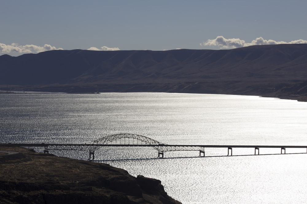 silhouette of bridge