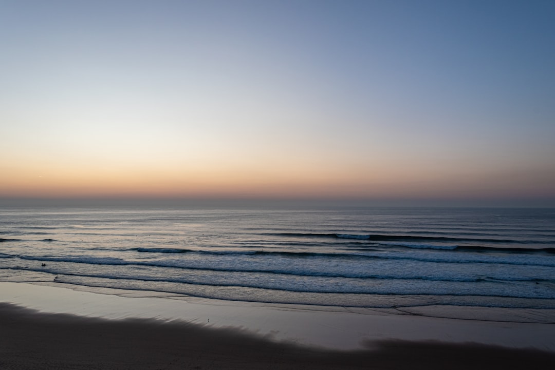 view of sea during golden hour