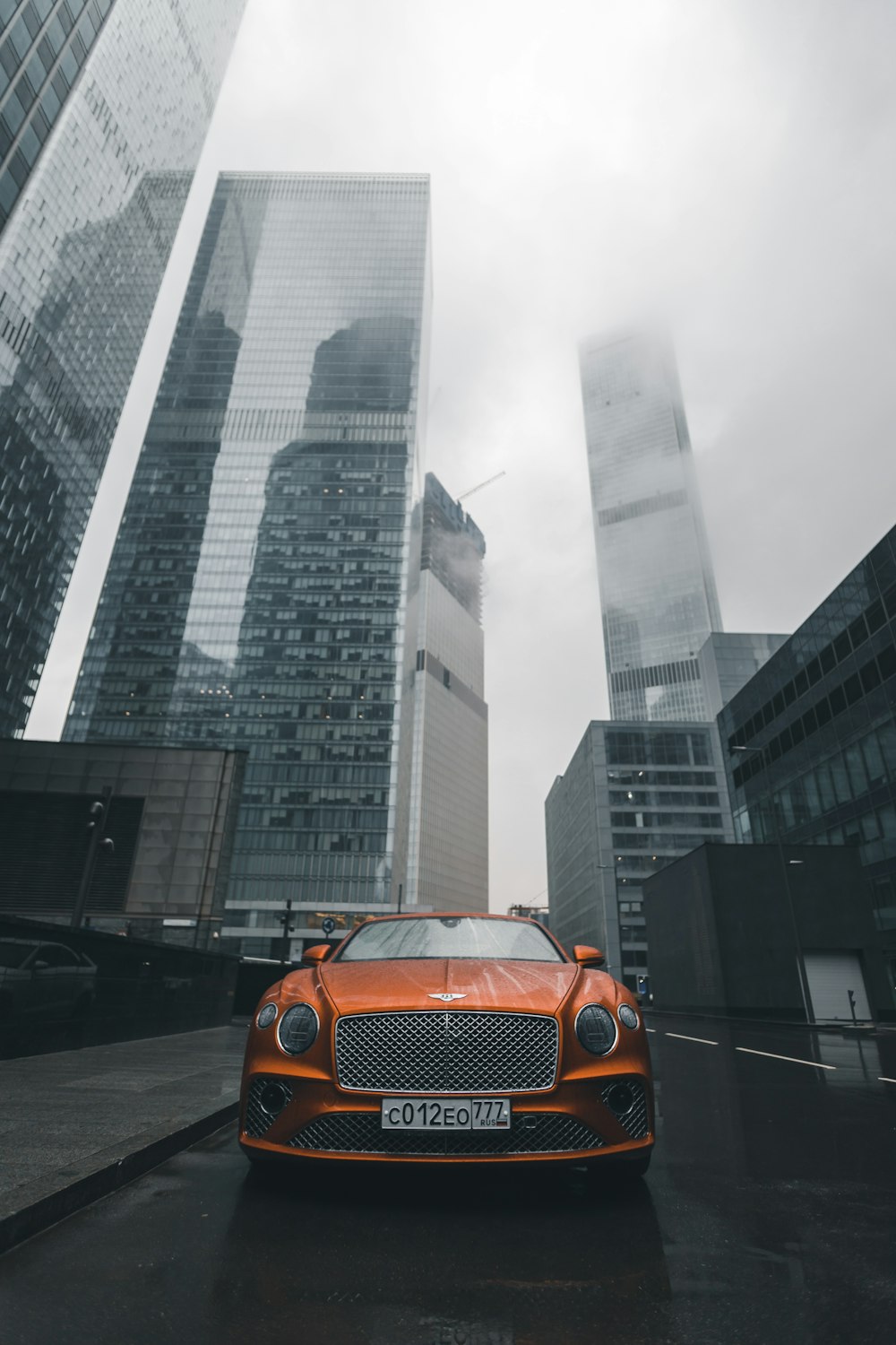 orange sports car