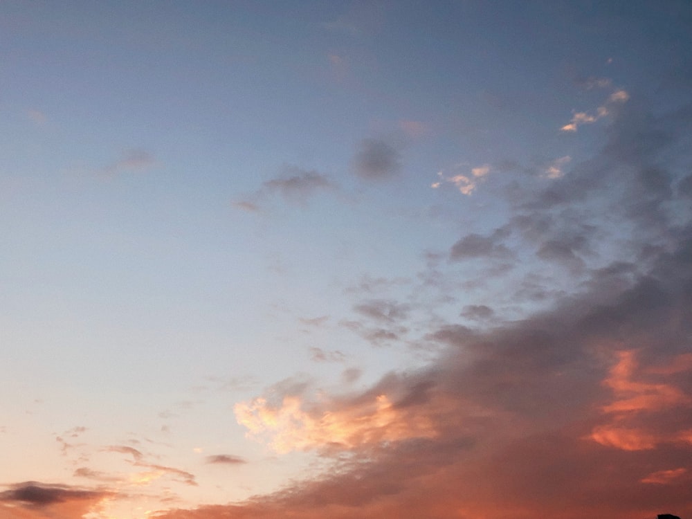 white and blue clouds