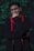 man wearing red and black jacket