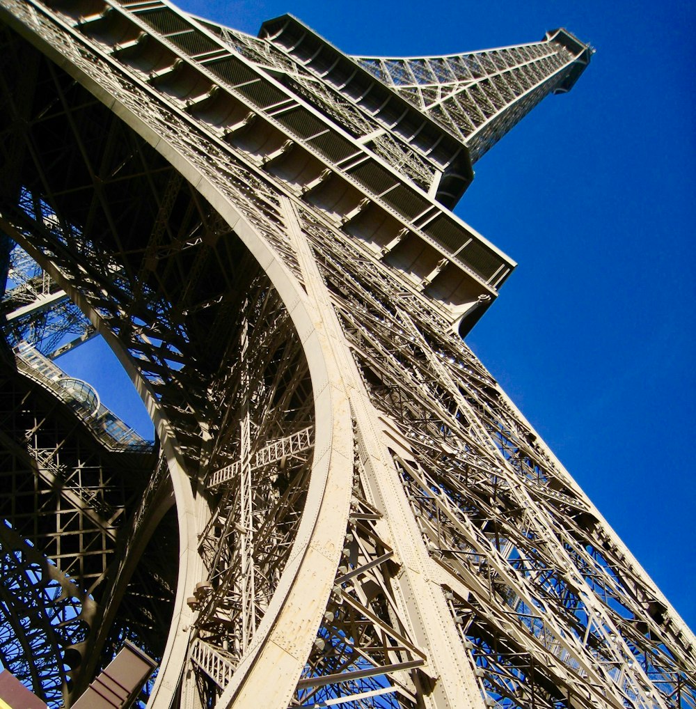 low-angle photography of Eiffel tower