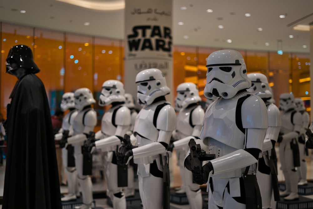 Star Wars Storm Troopers and Darth Vaders costumes