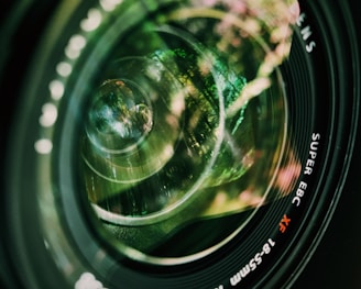 a close up of the lens of a camera