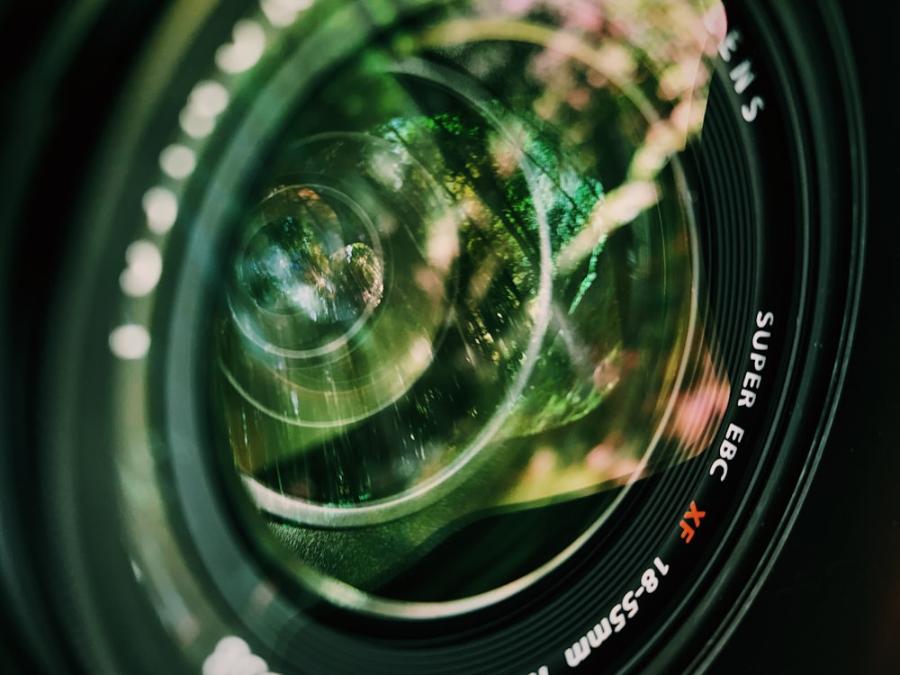 a close up of the lens of a camera