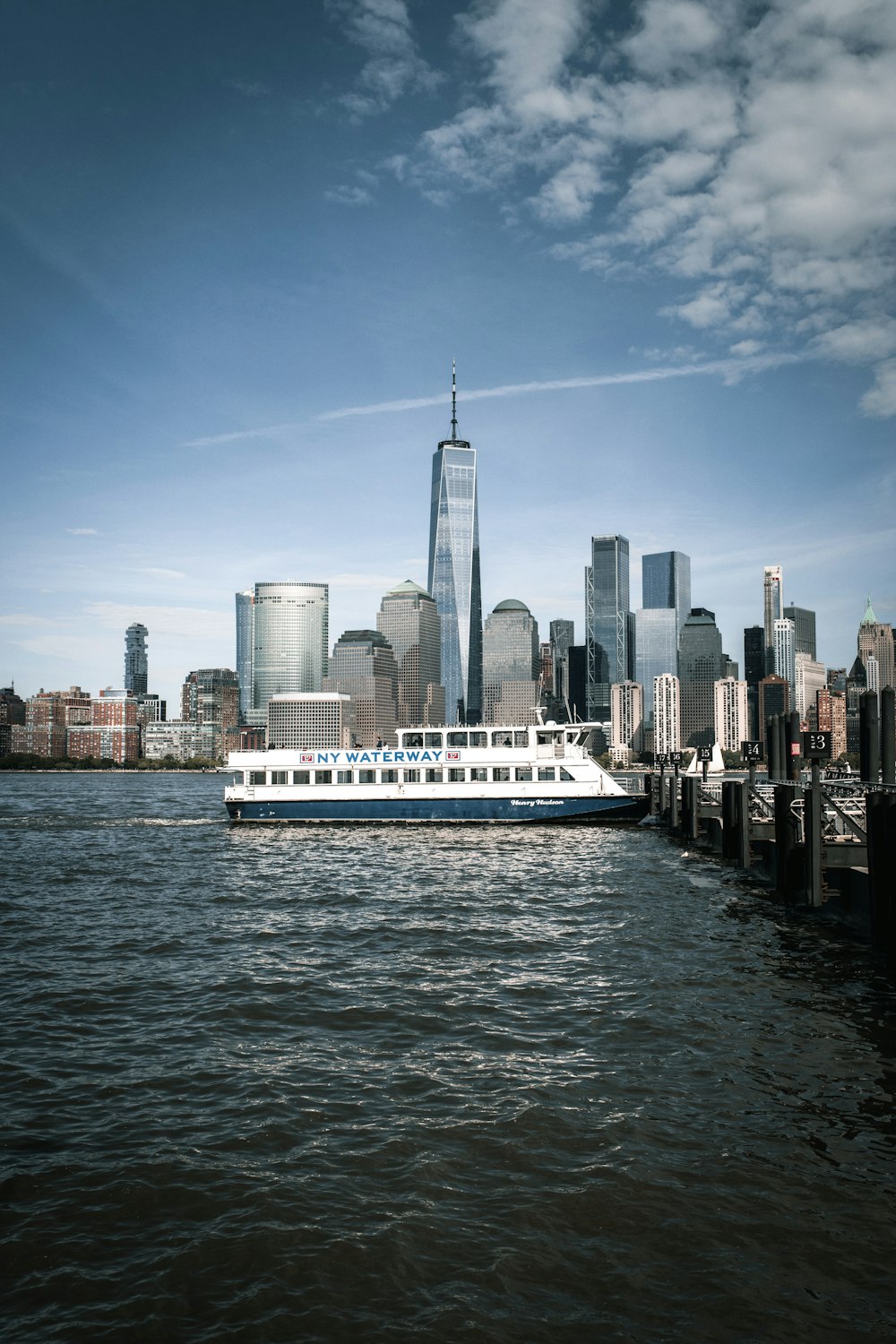 white speed boat