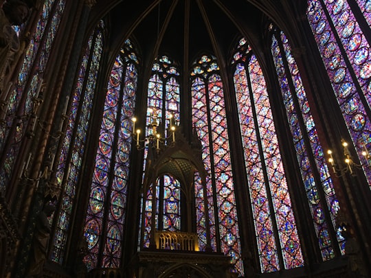 view of building interior in Sainte-Chapelle France