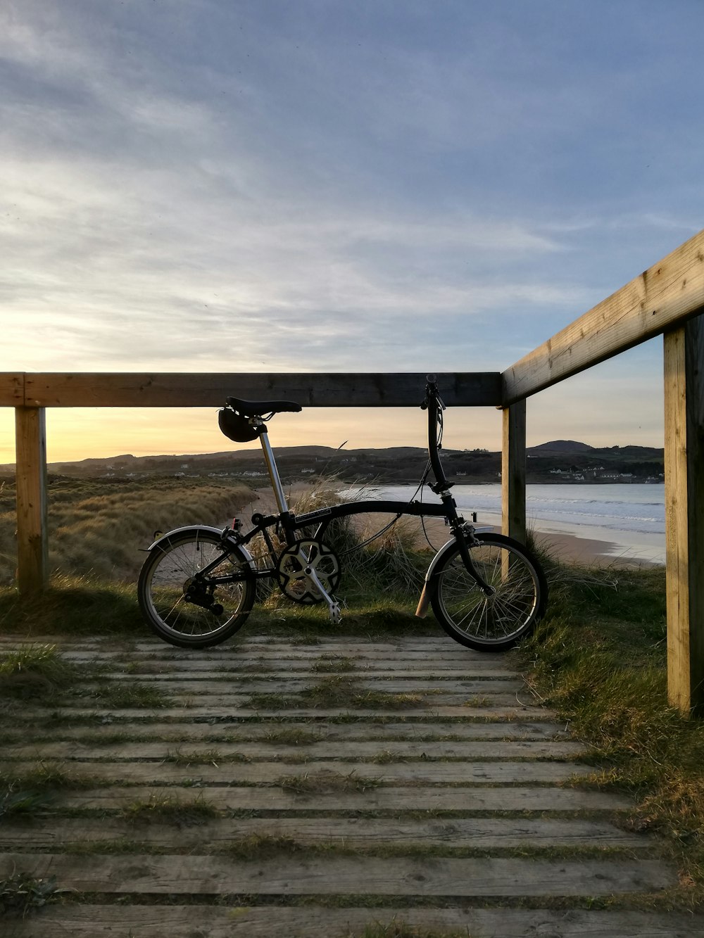 bicycle near fence