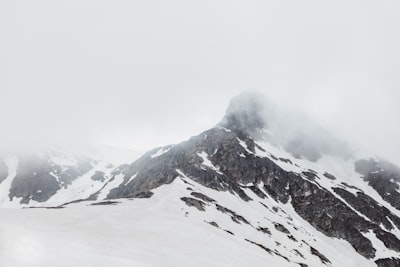 snow covered mountain top adventurous google meet background