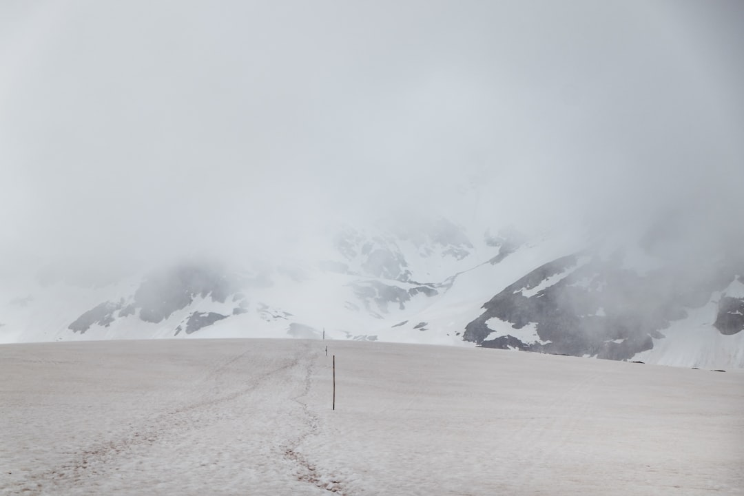 field covered with snow nera mountain