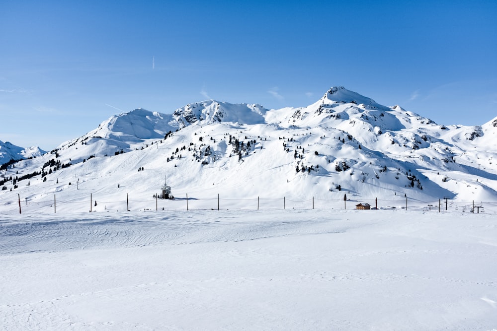 昼間の雪山