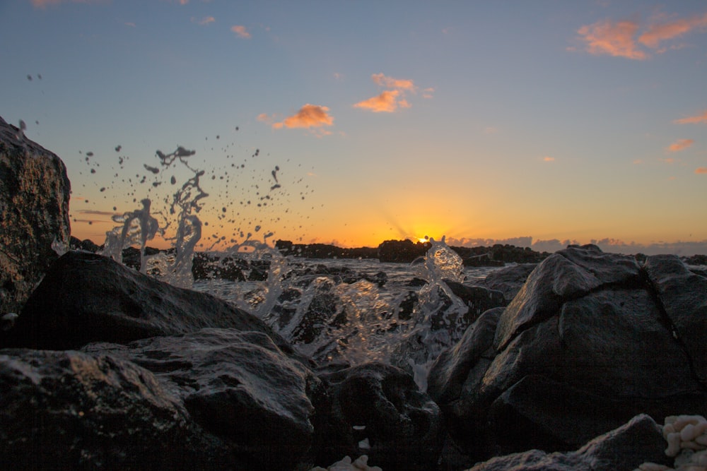 Foto de enfoque selectivo de rocas