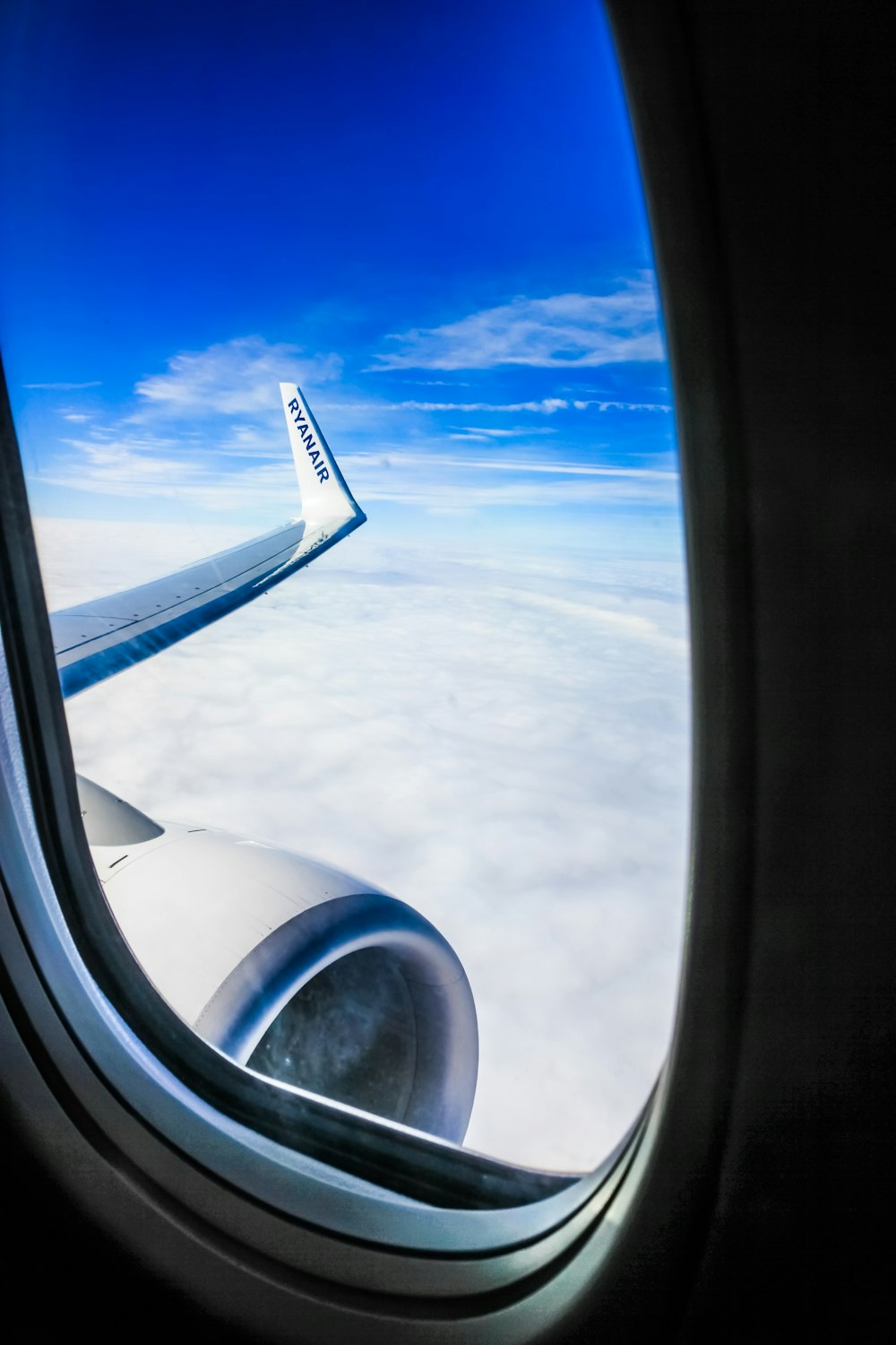 flying airplane in sky