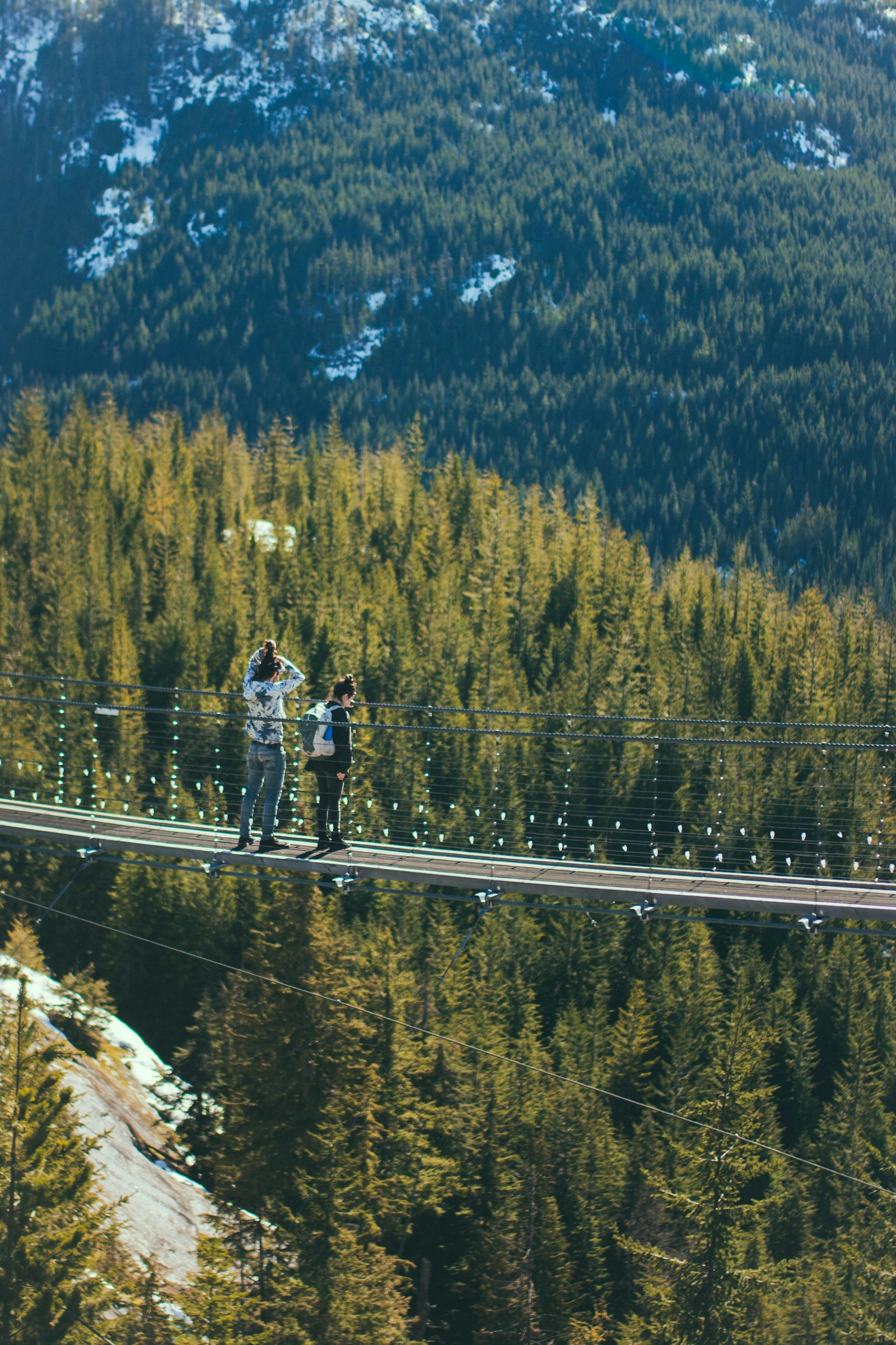 Nikon D7100 + Sigma 35mm F1.4 DG HSM Art sample photo. Two women on bridge photography