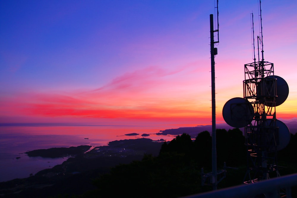 mountain near sea during golden hour