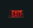 red Exit signage