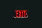 red Exit signage