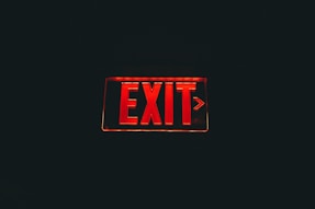 red Exit signage