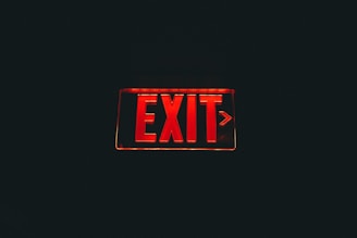 red Exit signage