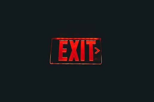 red Exit signage