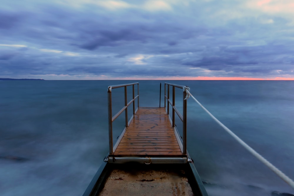 brown and black wooden dock