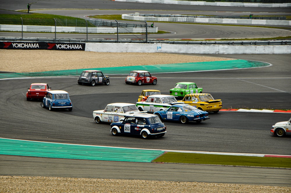 assorted-color rally cars