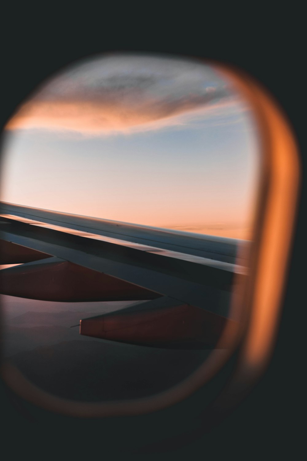 white airplane window during daytime