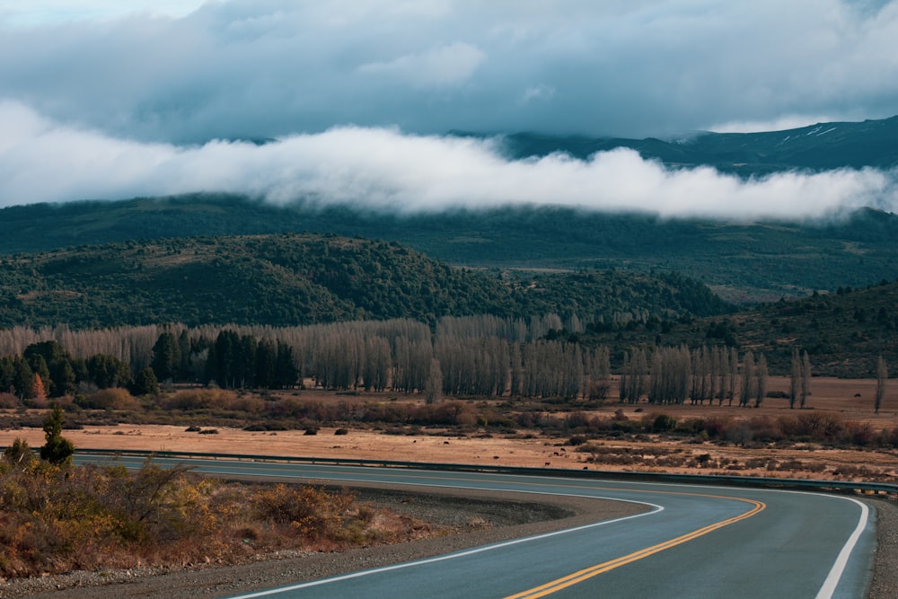 empty curved road