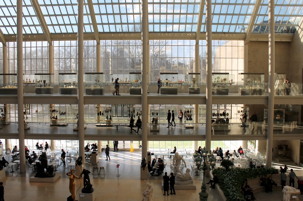 people inside building