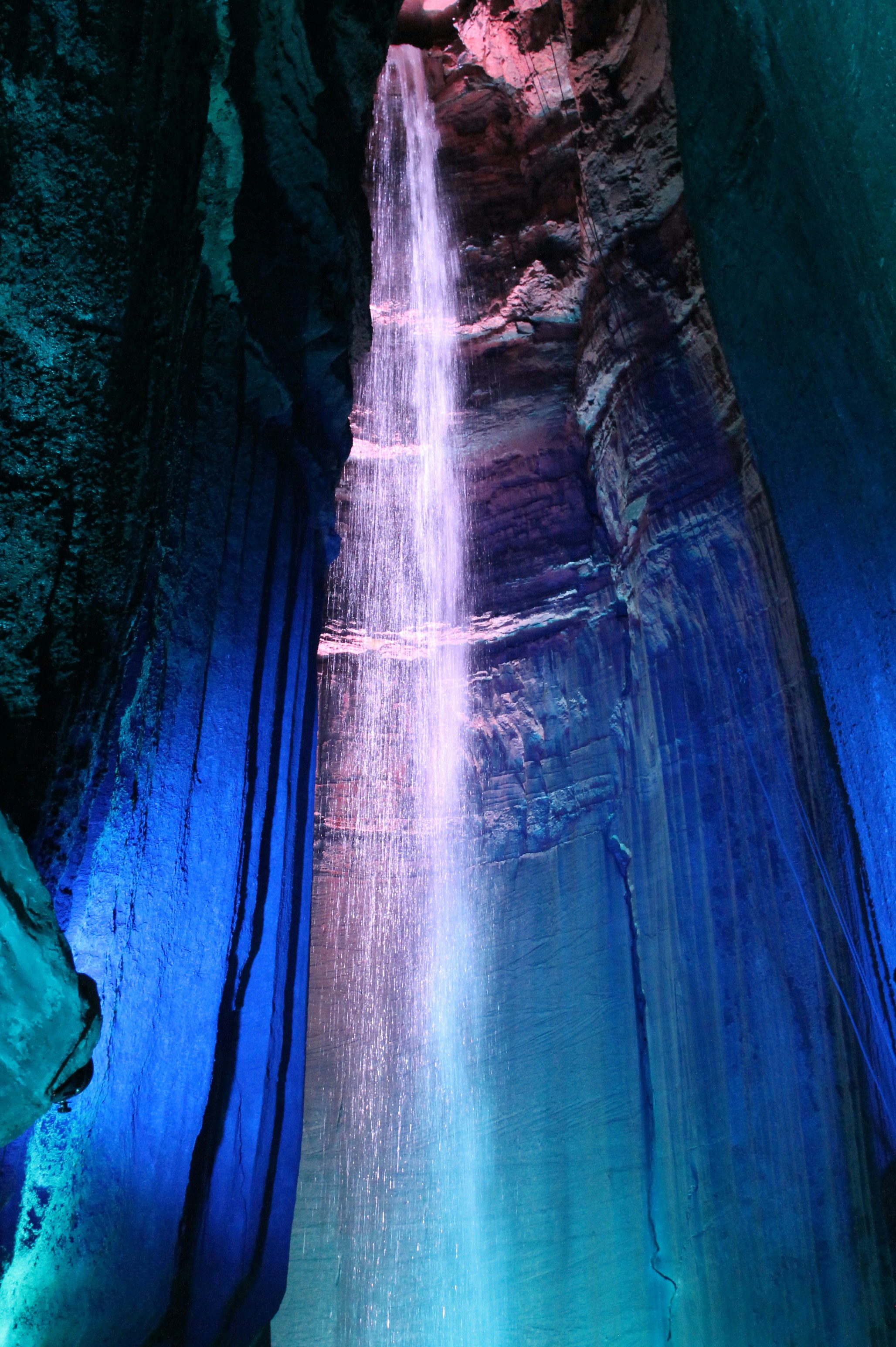 low-angle photography of waterfalls