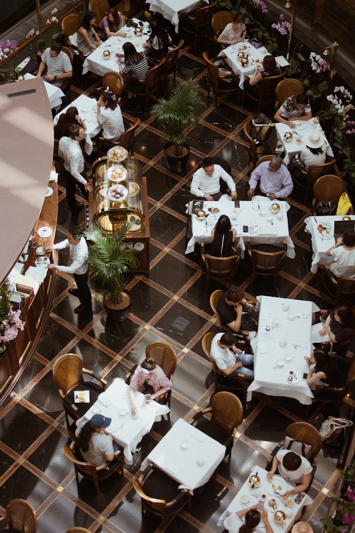 Guests dining together