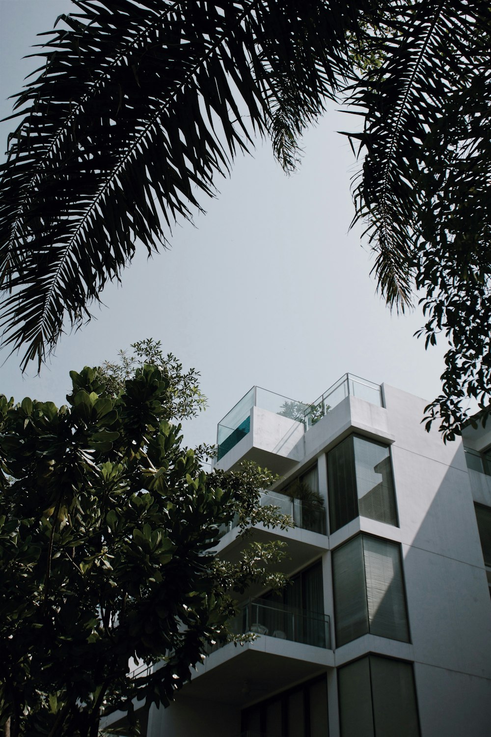 view of white concrete building